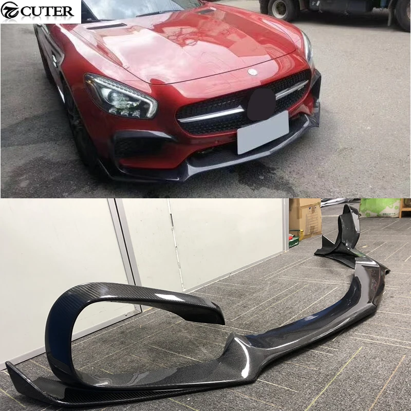 Для AMG GT R style Carbon Fiber передний бампер для губ разветвитель для Benz AMG GT car body kit 15-16 Для AMG GT R style Carbon Fiber передний бампер для губ разветвитель для Benz AMG GT car body kit 15-16