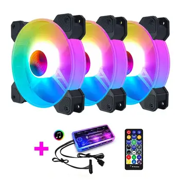 

RGB Adjust LED Fan Cooler 6Pin 120mm Cooling Fan Heatsink PC Computer Silent Fan Gaming Case Cooler Fan With Controller