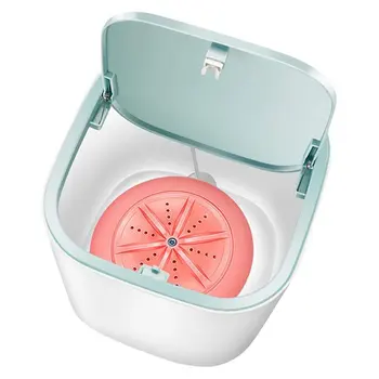 

Ultrasonic Turbine Mini Underwear Washing Machine Silence Blue Household Usb Charging Table Washing Machine