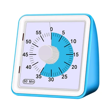 

60 Minutes Silent Visual Analog Student Classroom Kitchen Timer Countdown Cooking Management Tools Home Adults Adjustable