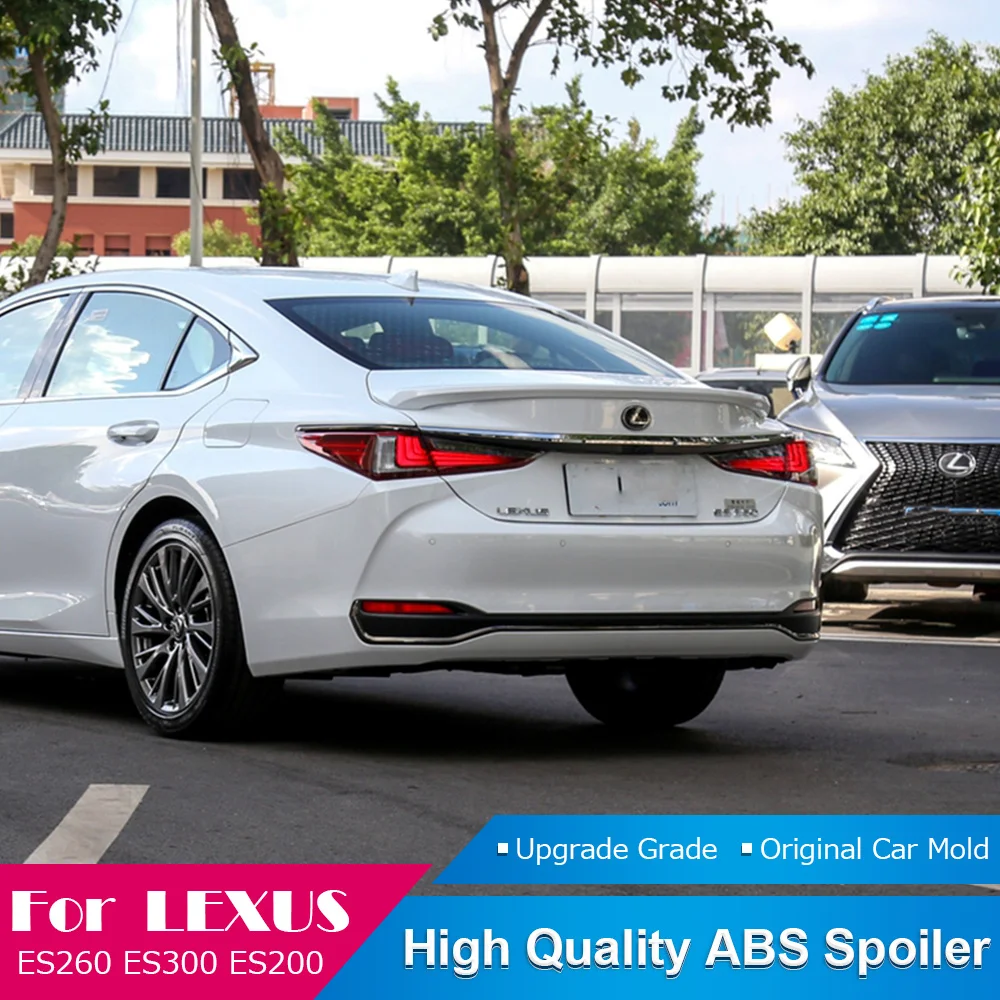 Fit For LEXUS ES260 ES300 ES200 Black Spoiler 2018 2019 ABS Plastic Car Rear Wing Primer Color Tail White Styling | Автомобили и