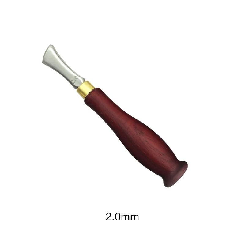Head 2.0mm Профессиональный инструмент ручной работы для рукоделия кожи с мелкой круглой ручкой и краями - Цвет: Head 2.0mm