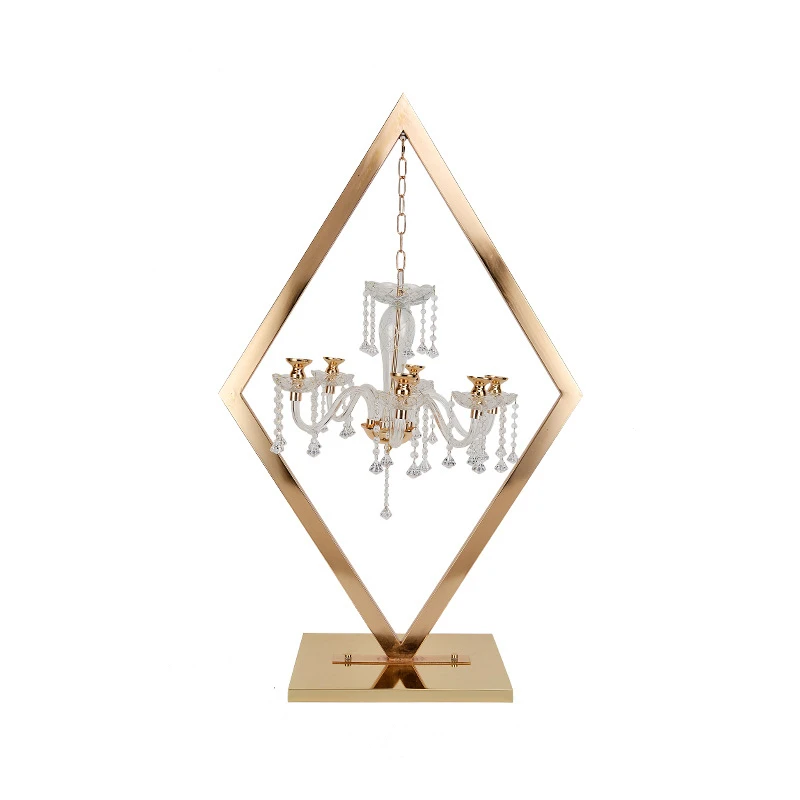 Metal Candelabra Acrylic Candle Holders Wedding Table Centerpieces For Party Event Decoration