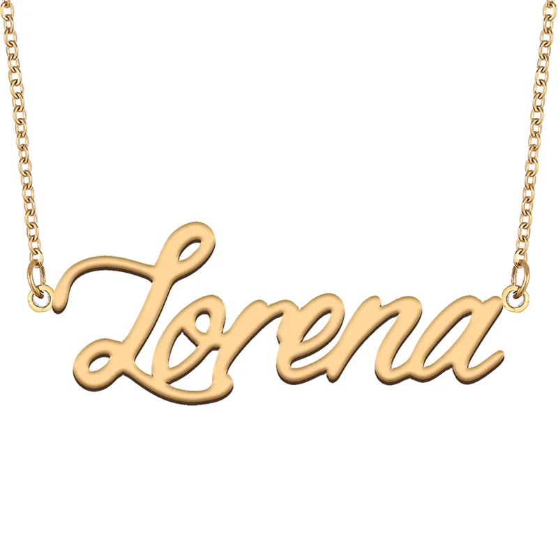 

Necklace with Name Lorena for His Her Family Member Best Friend Birthday Gifts on Christmas Mother Day Valentine's Day