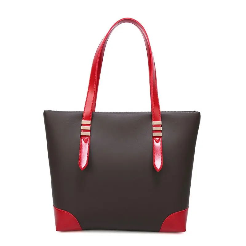 

High Quality Patchwork Women Handbag PU Leather Large Tote Bags for Daily Work
