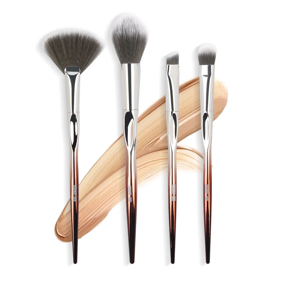 

MAANGE Brand New and High Quality 4Pcs/Set Cosmetics Makeup Brushes Foundation Powder Eyebrows Eye Shadow Eyes Cheeks Makeup 819