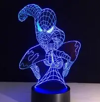 Spiderman VIP 3D лампа Прямая поставка для Синди - Испускаемый цвет: Spiderman