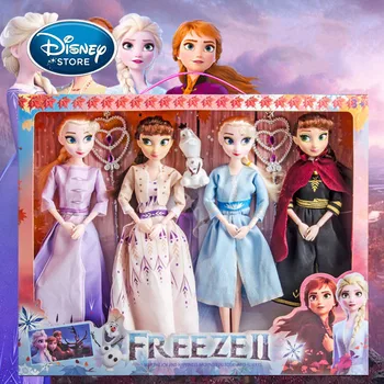 

Disney Frozen 2 Princess Elsa Anna Doll Snow Queen Doll Girls Outfits Accessories DIY Toy Birthday Christmas Gifts Handmade Toy