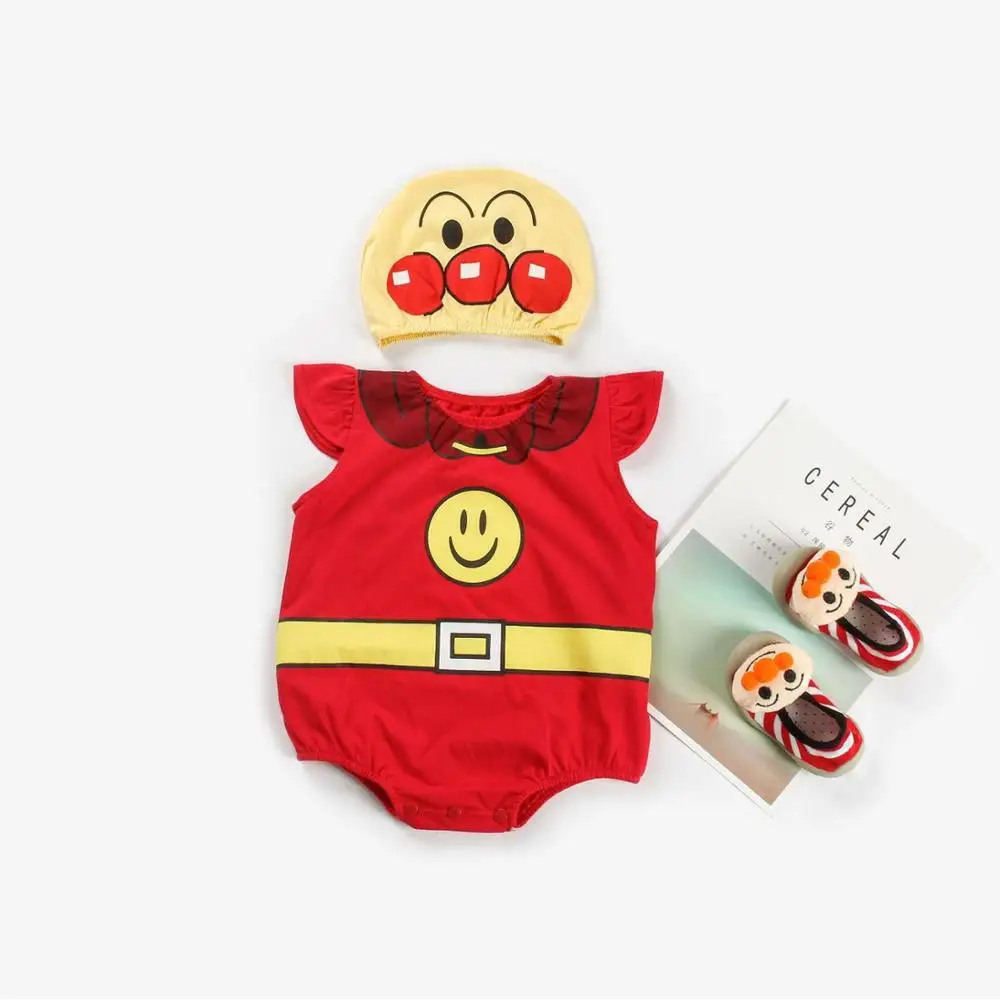 Комбинезоны для новорожденных мальчиков и девочек; хлопковый цельный комбинезон с короткими рукавами; Детские костюмы Супермена; костюм супергероя - Цвет: Red