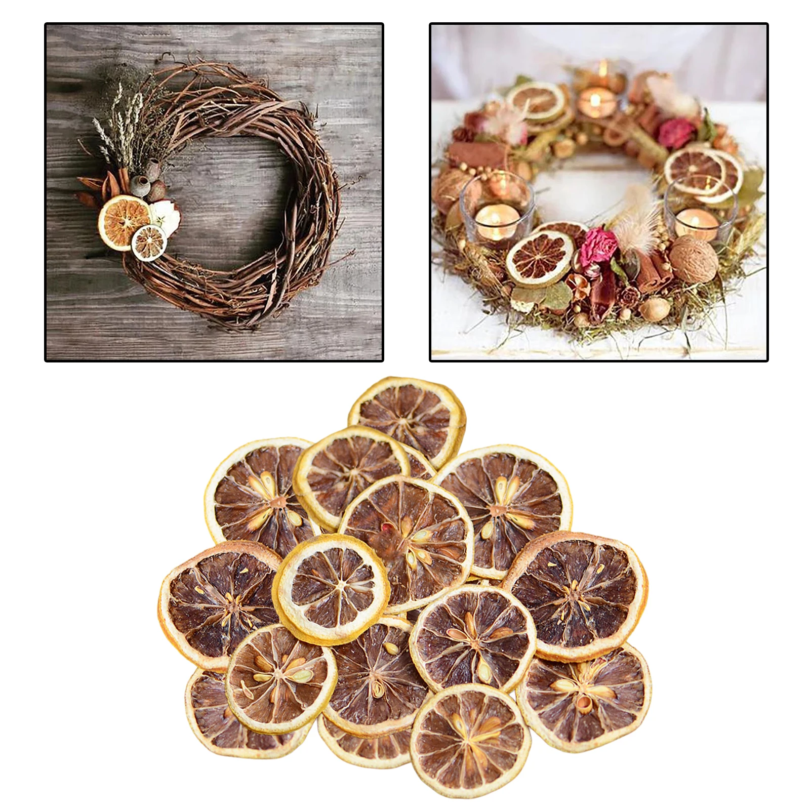 Real Dried Lemon Slice Floral 30pcs for DIY Candle Epoxy Resin Crafts Tool dried lemon slice