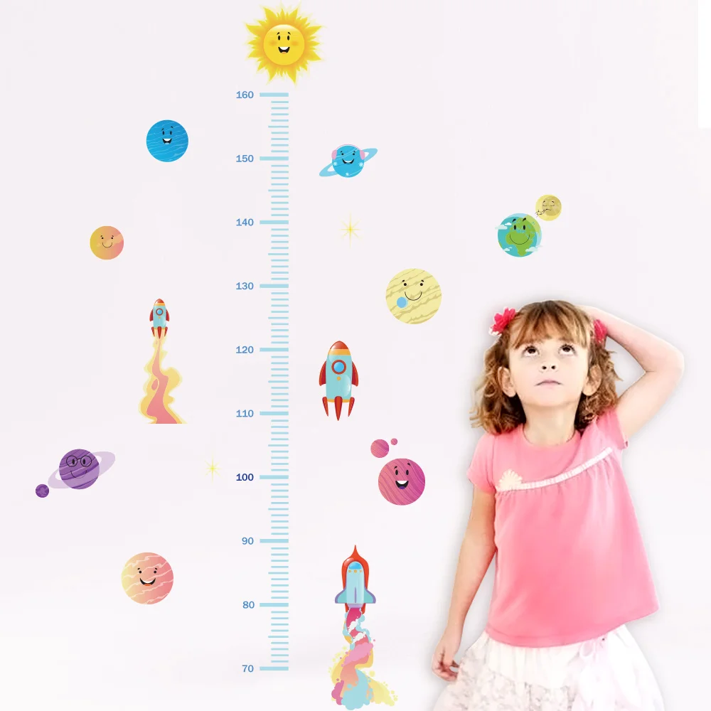 DICOR мультяшная Наклейка на стену с измерением роста для детской комнаты, диаграмма роста, декор детской комнаты, наклейка на стену s, наклейка на стену - Цвет: 1327