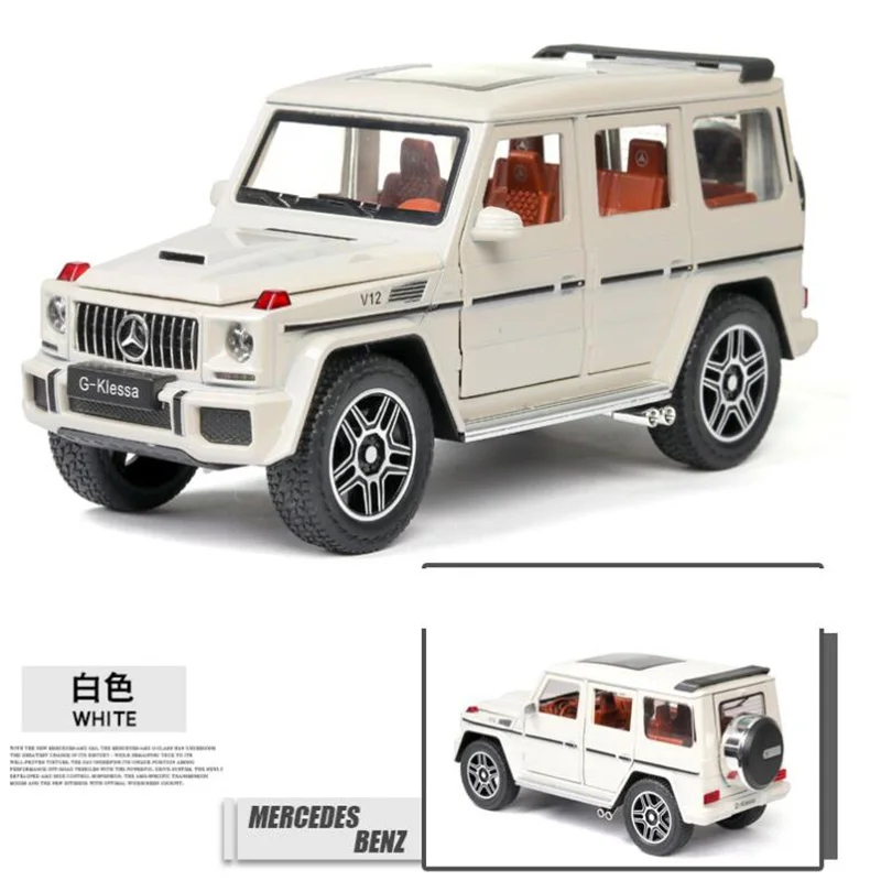 1/24 высокая имитация Mercedes-Benz G63 Металлическое Производство автомобиля литой под давлением звук и светильник игрушка автомобиль мальчик подарок детские игрушки