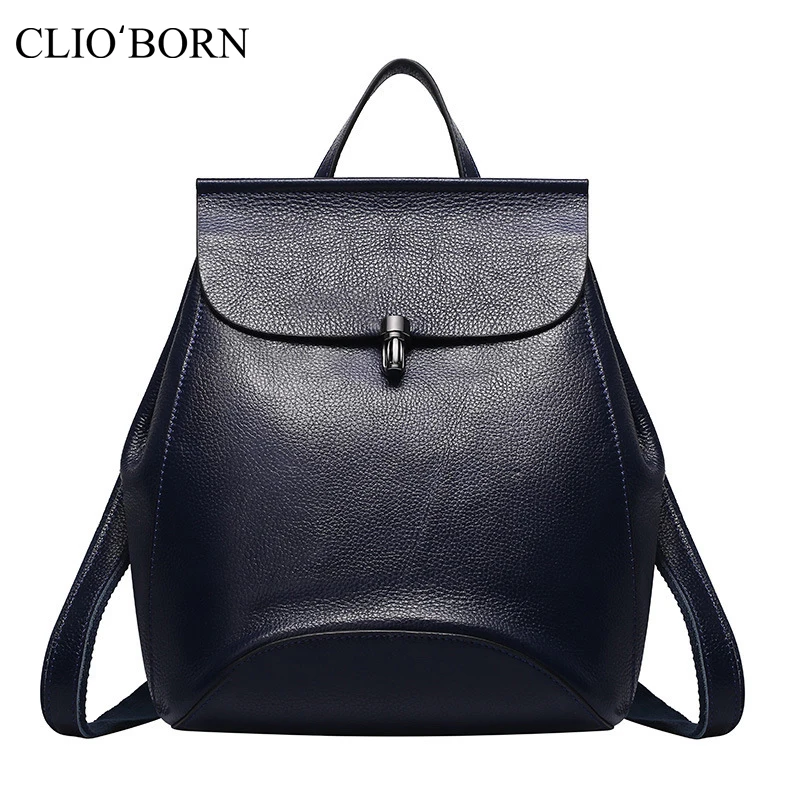 

Genuine Leather Female Bag Head Layer Cowhide 2020 New Fashion College Student School Backpack Cowhide Bag