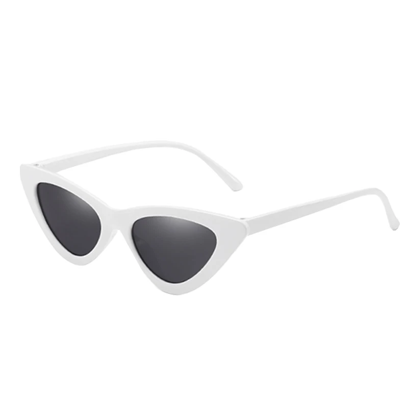 Hot Sale Classic Fashion Ladies Small Triangle Sunglasses Retro Fashion Sunglasses Small Frame Sexy Sunglasses white sunglasses women