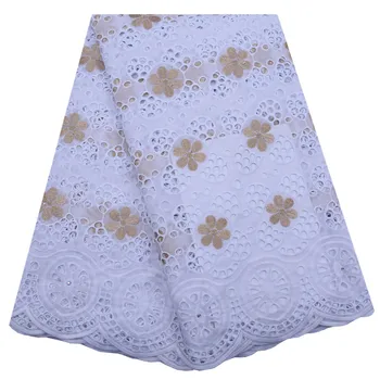 

New Arrival African Lace Fabric 5Yards Swiss Voile Lace In Switzerland Comfortable Nigerian Lace Fabric For Daily Wear A1800