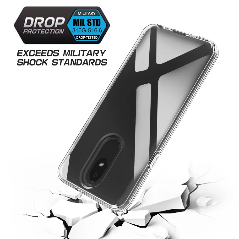 For LG K30 2019 X320 Case Soft TPU Hard PC 2 in 1 Transparent Phone Bumper 5