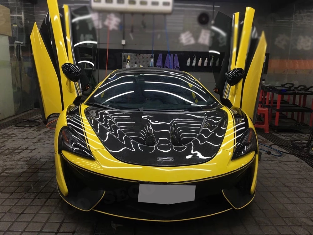 Подходит для mlaren 540C 570S 570GT кованый карбоновый передний капот двигателя вентиляционная крышка сухого углеродного волокна P1 стиль крышка капота отделка кузова Комплект