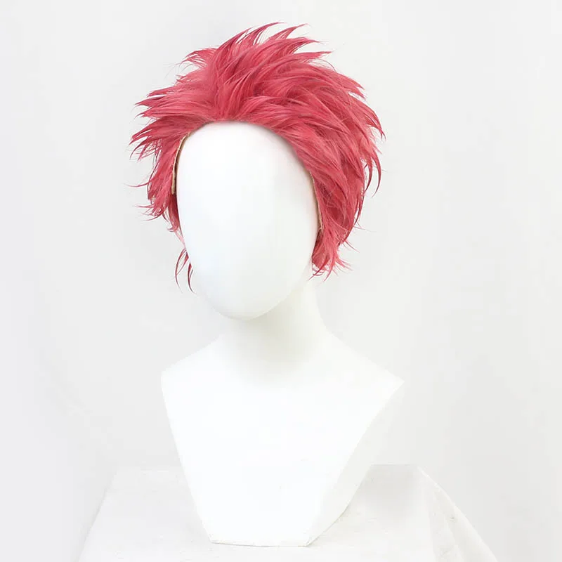 Kimetsu no Yaiba Akaza, парик для косплея, Demon Slayer, розовый, красный, синтетические волосы для взрослых, косплей, костюм, набор