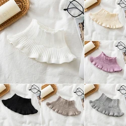 Women's Fashion New Collars 2021 Neck Guard Fall/Winter Winter Wood Ears Cold Warm Wool Sweater Knitted Fake Collar