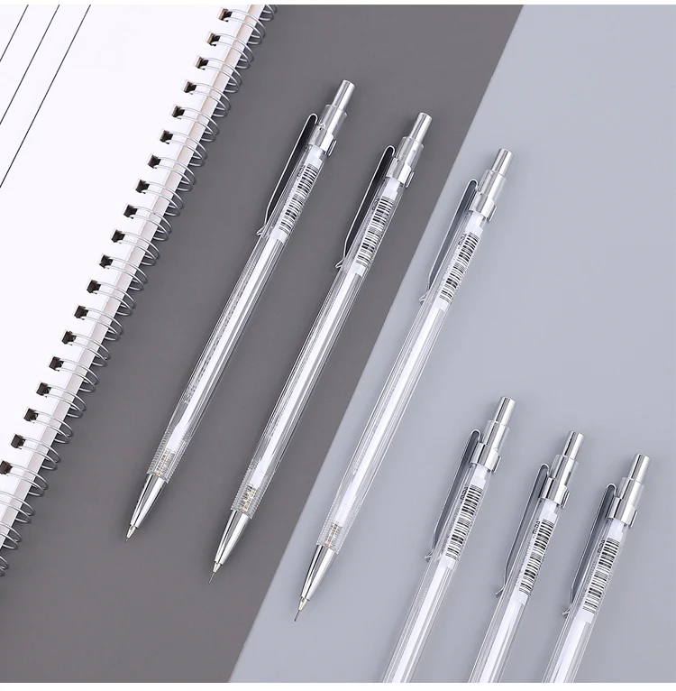 JIANWU 4PCS/set 0.5mm Creative simplicity laser Metal mechanical pencil refill writing Professional painting Student office
