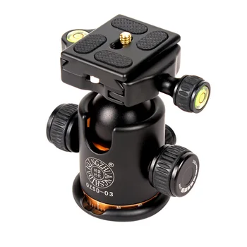 

QINGZHUANGSHIDAI QZSD-03 360 Degree Panoramic Swivel Camera Tripod Head Ballhead Plate Fitting for Sirui Benro Manfrotto