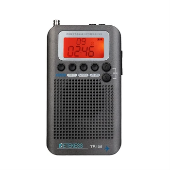 

TR105 Portable Aircraft Band FM/AM/SW/CB/AIR/VHF Digital Tuning Radio with Timer ON/OFF Clock Function