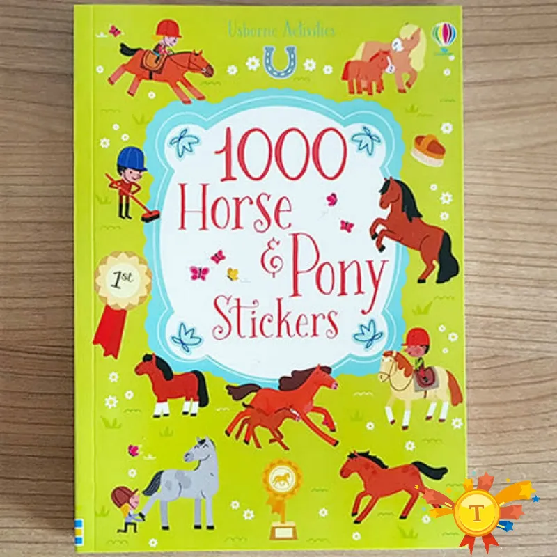 Детские 1000 многоразовые Мультяшные наклейки/детские животные/Динозавр/Принцесса/движения наклейки книги для школы kindergarden - Цвет: Horse