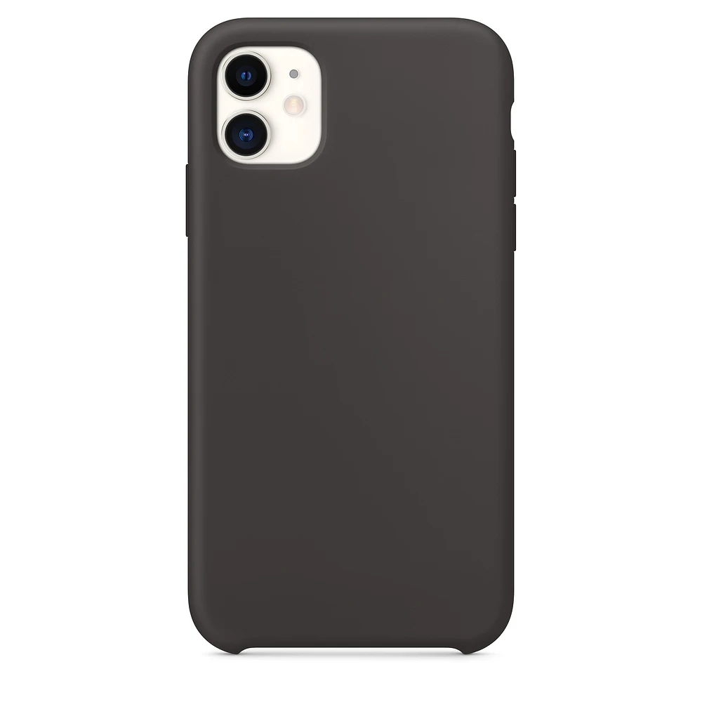 Black Силиконовый чехол для телефона iPhone 11 Pro X Xs Max XR Чехол с логотипом для iPhone 7 8 6 6s Plus Logo Официальная задняя крышка Apple for iPhone 11Pro X s Max XSMax 6 s Plus 7Plus 8Plus 6Plus 6sPlus - Цвет: Black