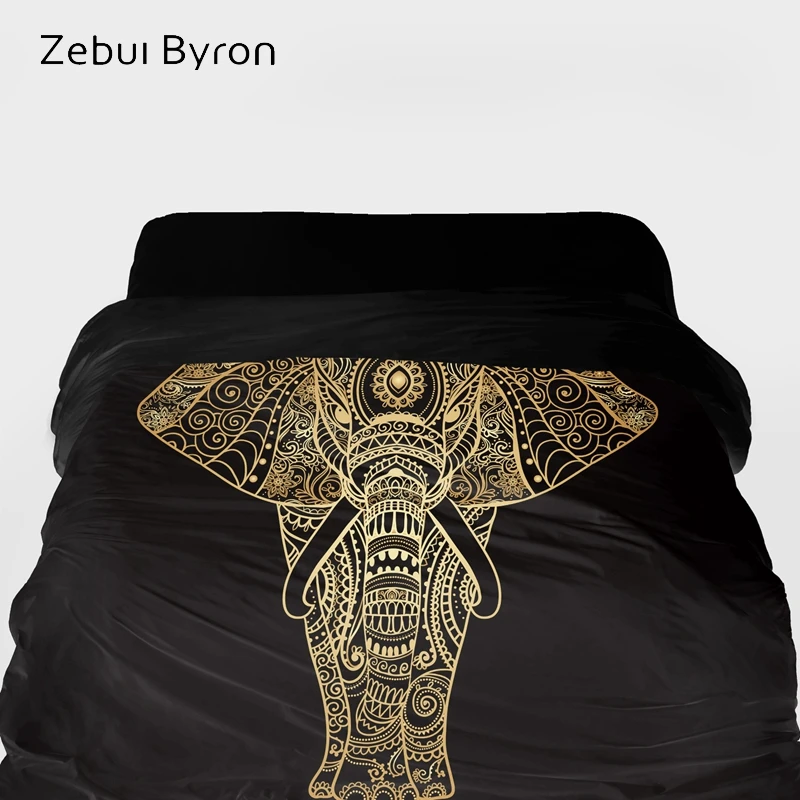 

3D Duvet Cover King/queen/custom size,Blanket/comforter Cover 220/240,Quilt cover for 90/150 bed,Bedding Beautiful Elephant