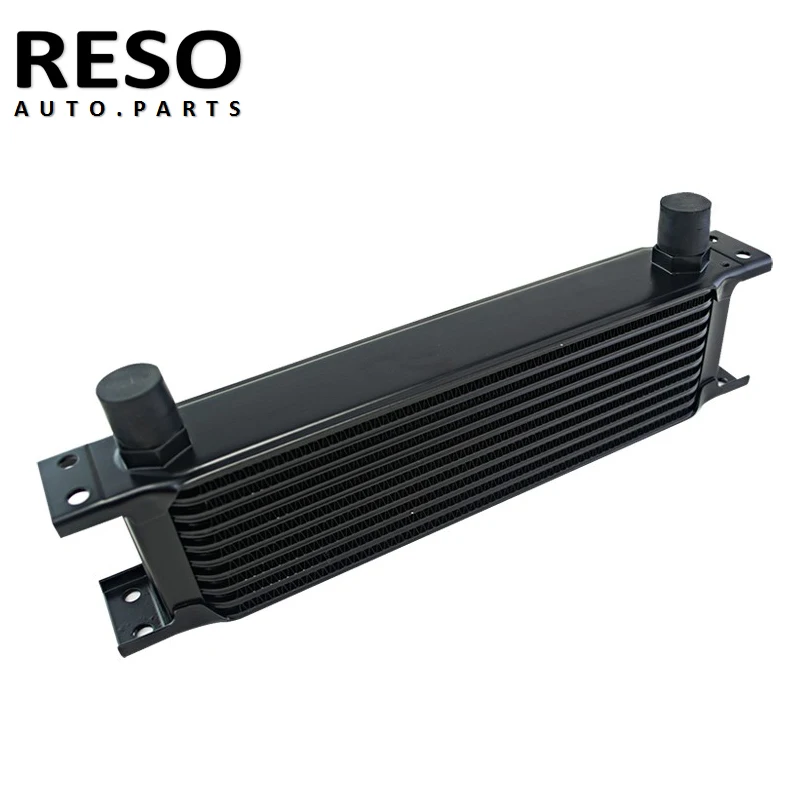 RESO – Universal Black Aluminum 10 Rows Engine transmission AN10 Oil Cooler 10AN