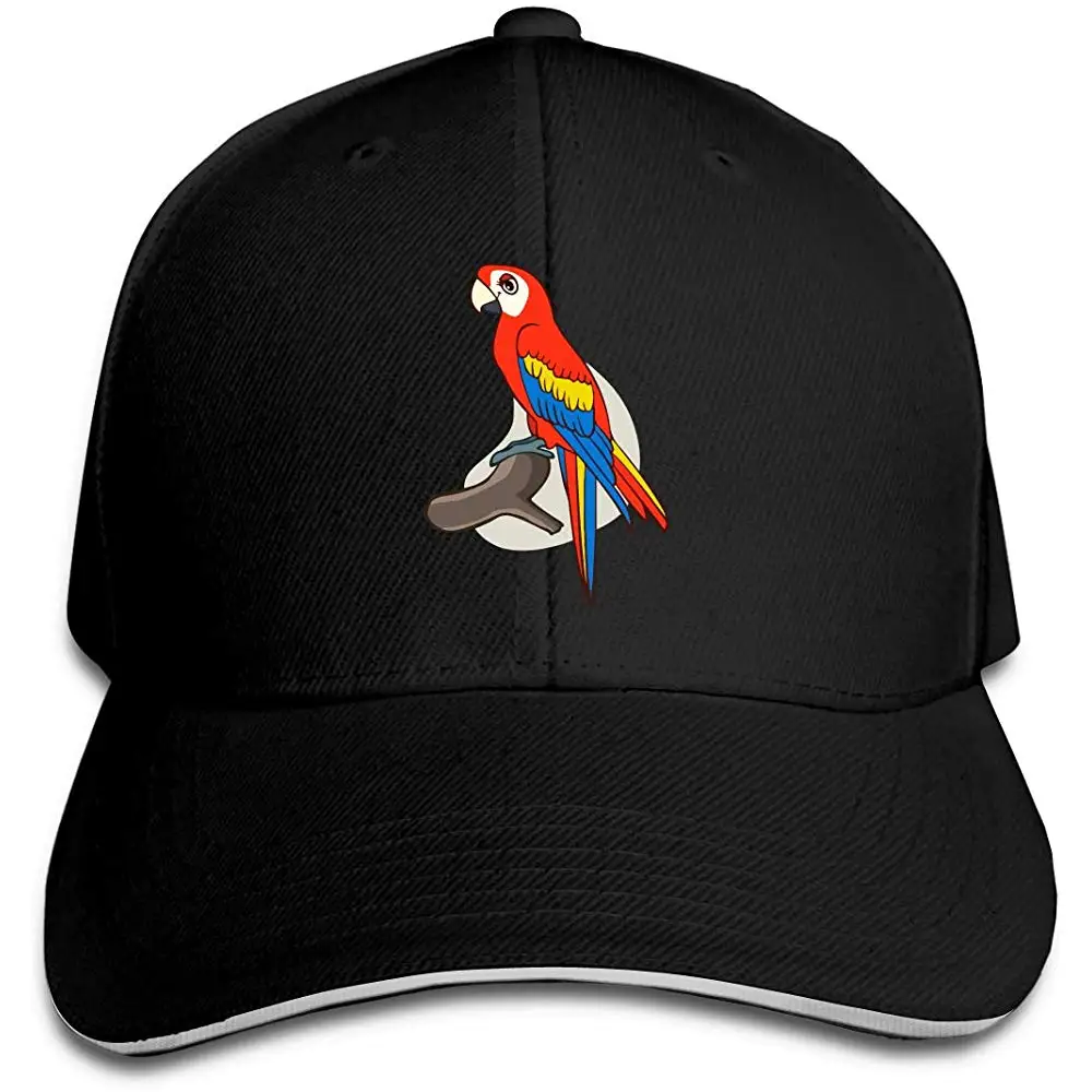 Мужская и женская бейсболка с мультяшным попугаем дальнобойщиком