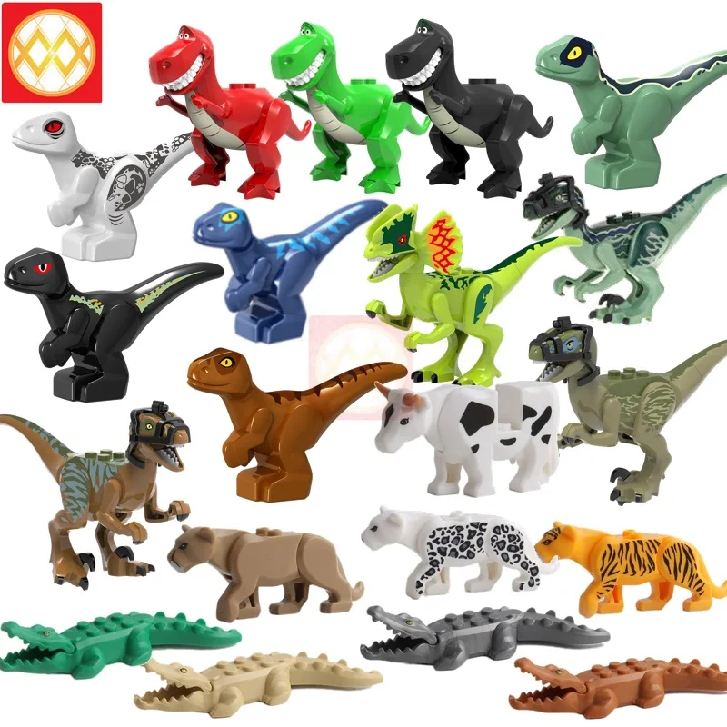Satu Hewan Dinosaurus Jurassic Buaya Tiger Panther Salju Ducky