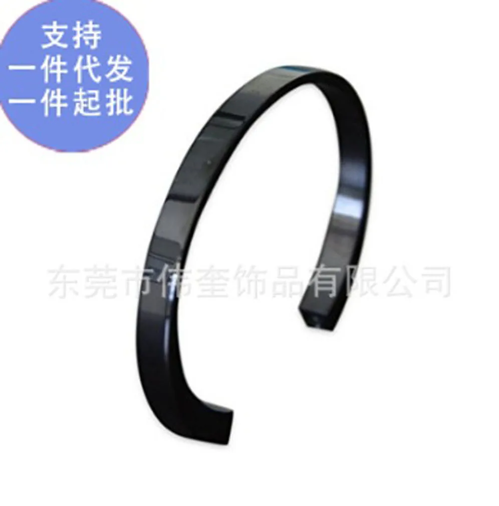 

Anniversary Relatives Pet Remains Hair Pendant Titanium Steel Simple Black And White with Pattern Bracelet-Open Lettering Memori
