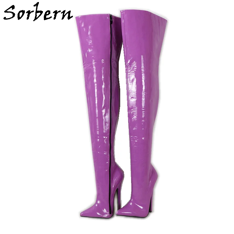Sorbern Custom Wide Calf Boots Women Hard Shaft Customized Crotch Thigh