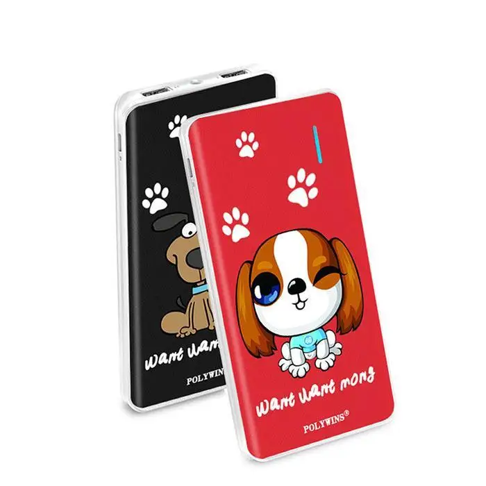 Ультра-тонкий 30000 мАч портативный Банк питания зарядное устройство для мобильного телефона милая собака повербанк батарея для Xiaomi Mi Iphone 7 8 samsung