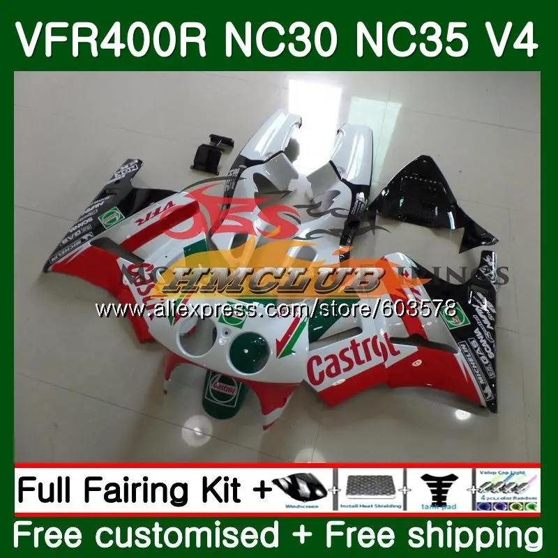 VFR400 R для HONDA VFR400R NC35 1993 1994 1995 1996 1997 1998 красный, белый 99CL. 43 ЛРВ 400 R NC24 93 94 95 96 97 98 обтекатель