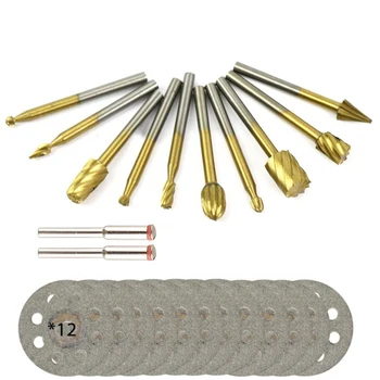 

22PCS Tungsten Carbide Metal Cutting Carving Grinding Cutter Burrs Tool Set