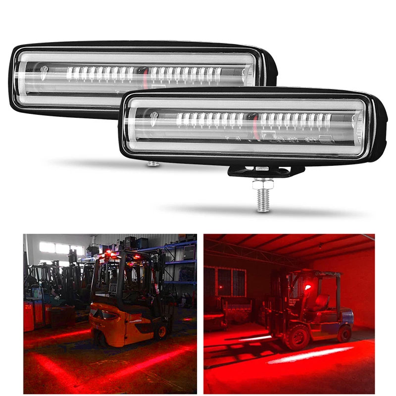 

DERI forklift Led light bar 18 W Red Zone Danger Area warning light Warehouse Fork Truck System safty lights Working Lights