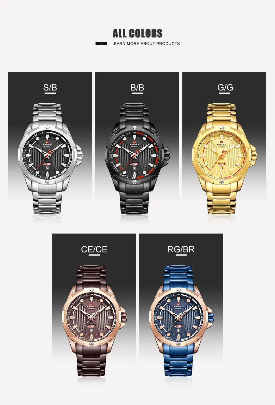 Naviforce NF 9161 Men's Watches 13