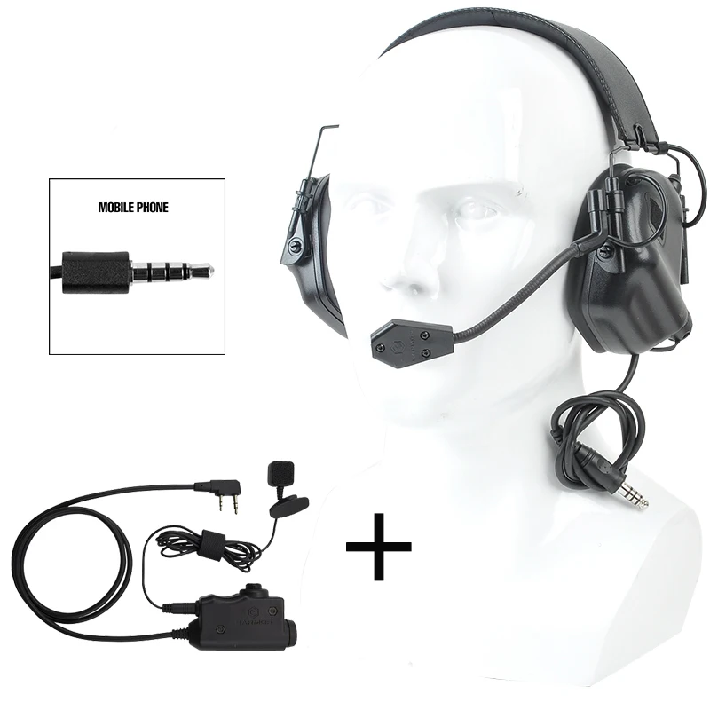 EARMOR тактическая гарнитура M32 MOD3 и M52 PTT наборы подходят для военных и стрельбы шумоподавления наушники Расширение