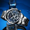 CURREN Top Brand Military Quartz Watches Silver Blue Mens Stainless Steel Chronograph Wristwatch for Male Casual Sporty Clocks ► Photo 2/6