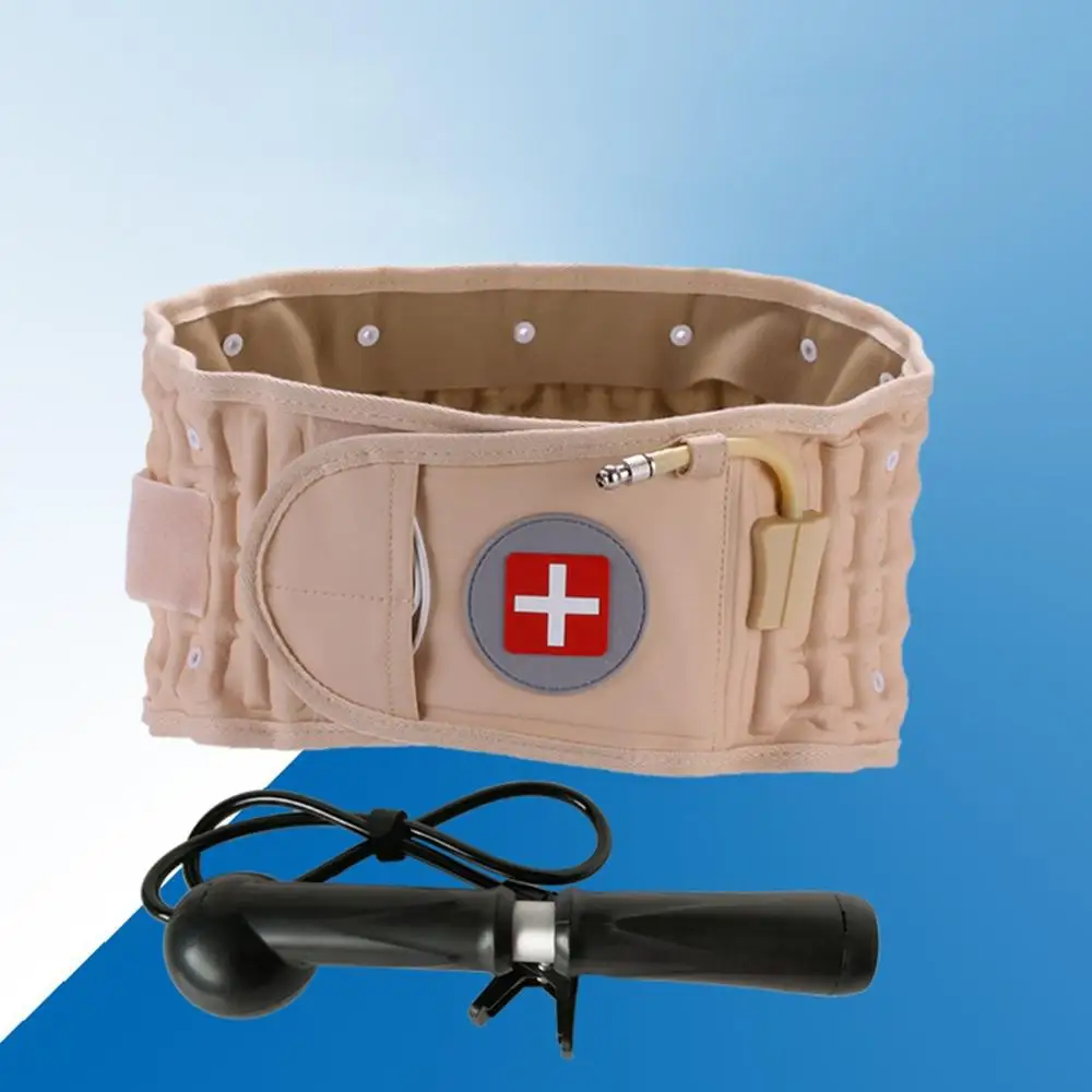 Lumbar Traction Device Equipped With Black Plaster Stickers Belt Lumbar Disc Herniation Lumbar Support