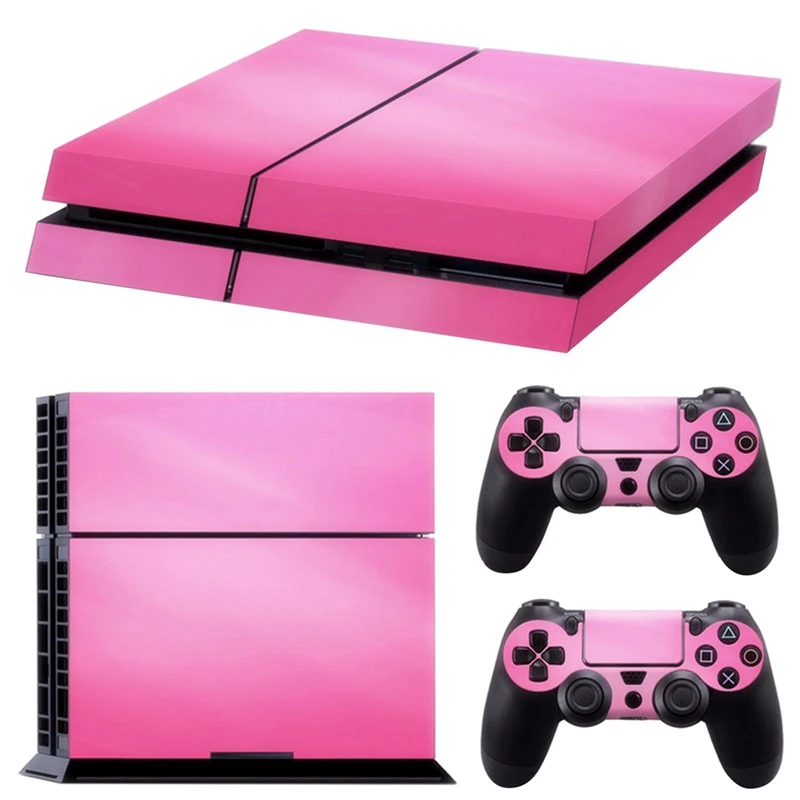 Розовая Виниловая наклейка для PS4 Playstation 4 консоли и 2 контроллера|Наклейки| |