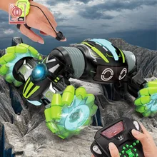 

Custom Remote Control Car 4WD 2.4G Rotating Twisted Watch Control Stunt Climbing Drift Kids Toy