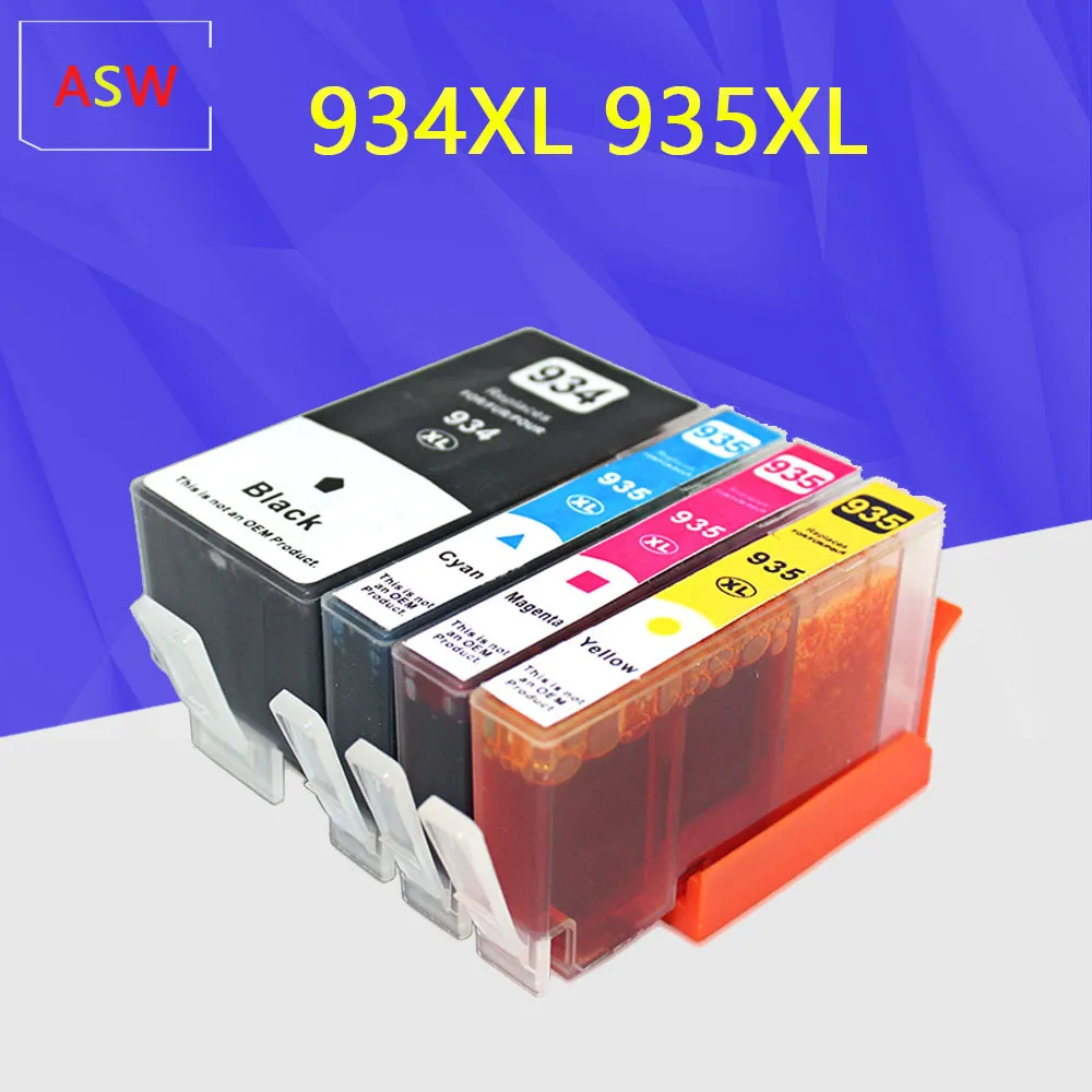 4PK совместимый с HP 934 935 чернильный картридж чипом 934XL 935XL для принтера OfficeJet Pro 6230 6830