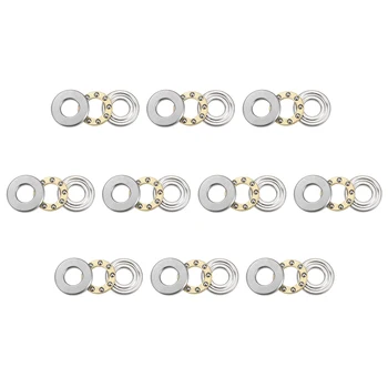

uxcell 10 Pcs F5-11M Miniature Thrust Ball Bearings 5mm x 11mm x 4.5mm Chrome Steel with Washers for Home Garden DIY