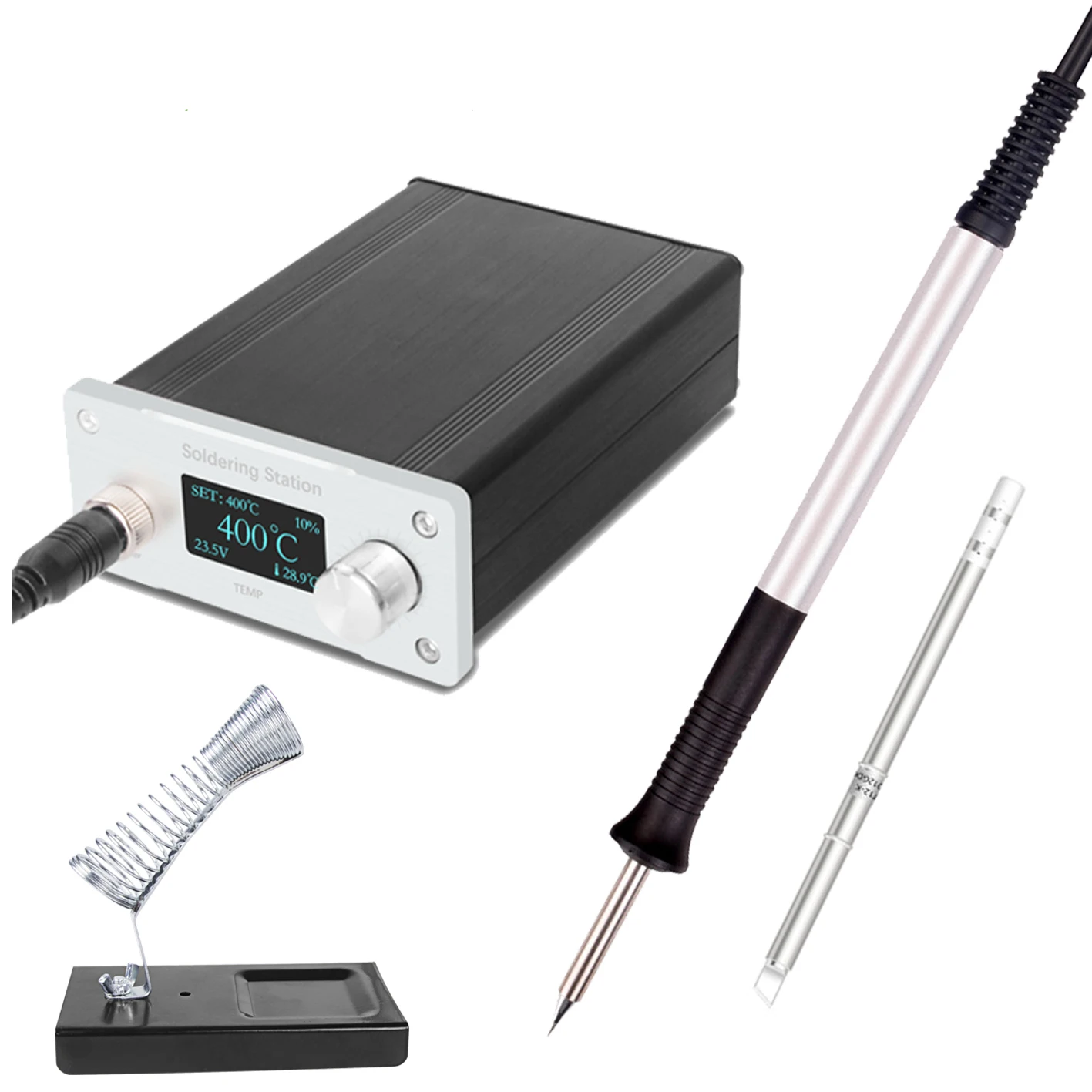 

T12 Soldering Station STM32 2.1S OLED 1.3 Display Adjustable Temperature Digital Soldering station Soldering Tips Welding Tools