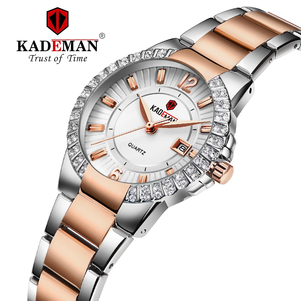 

Kademan Women Fashion Watch 2019 Geneva Designer Ladies Watch Luxury Brand Diamond Quartz Gold Wrist Watch Gifts For Women