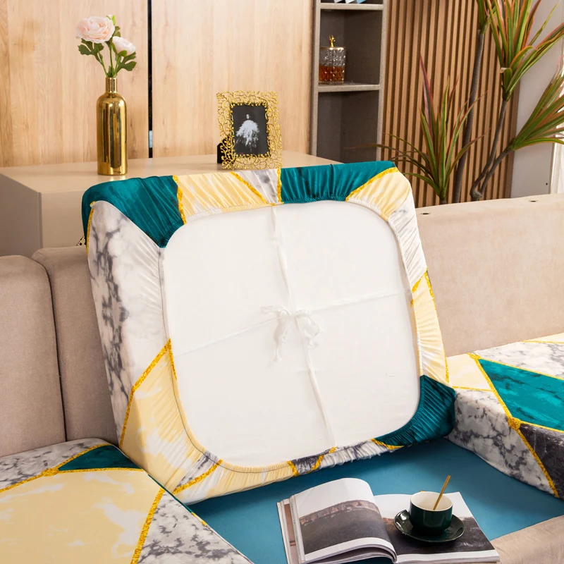 New Stretch Sofa Cushion Cover Solid Spandex Seat Chair Furniture Protector Washable Removable Slipcover | Дом и сад