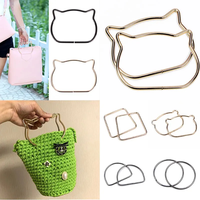 DIY сумки через плечо сумка с ручками кошачьи ушки металлическая ручка для женские